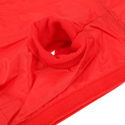 Пэт тойс (Pet toys) Одежда для собаки Плащ с капюшоном, на липучке, светоотражающая полоска, р-р M, длина спинки 26см/обхват груди 42см/обхват шеи 30см, цвет-красный, плащевка (Китай) - Домашняя мода фото 8