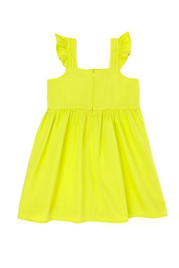 Неоново-желтое тканое платье для девочки - U.s. polo assn фото 2