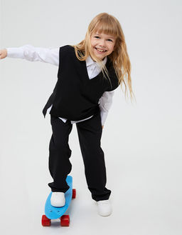 Прямые тёмно-синие брюки для девочки 240246 - Bell bimbo фото 11