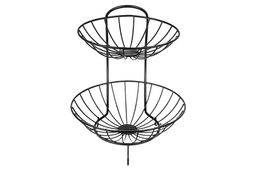 Корзина для фруктов 28*26,5*35,5 см "Черная" двухъярусная