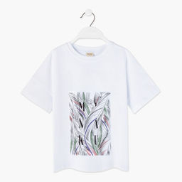 Футболка женская MINAKU с фирменным принтом, цвет белый, размер 50