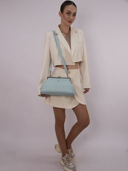 LACCOMA сумка Фиона-Ф826-голубой эко кожа хлопок  фото 6