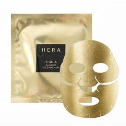 Маска антивозрастная для упругости кожи HERA Signia Radiance Gold Foil Mask, 30ml (продается поштучно, в коробке 3 штуки)