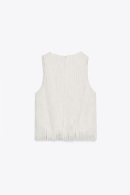 FRINGED CROP TOP - Zara фото 8