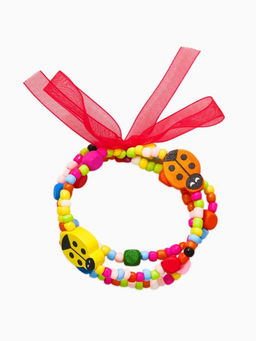 Браслеты детские «Выбражулька» бант, божья коровка, набор 3 шт., цветной
