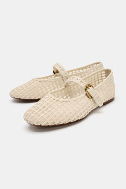 BAILARINA EFECTO CROCHET / Blanco Crudo - Zara фото 7