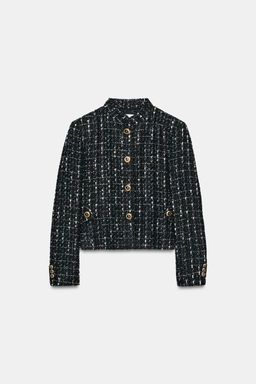 TEXTURED METALLIC THREAD BLAZER - Zara фото 22