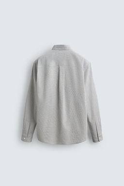 CAMISA CUADROS TEXTURA / Arena / Azul - Zara фото 9