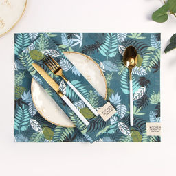 Набор салфеток Этель Папоротник 30х40 см - 2 шт, 80% хл, 20% пэ, сатин 110 г/м2