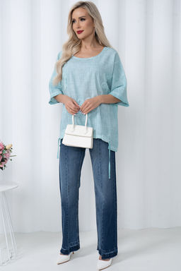 Блузка Мила (мята) Б11-132 - Николь фото 3