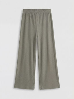 Beli Lastikli ?izgili Kad?n Pantolon