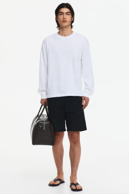 Pantal?n corto en mezcla de lino Regular Fit - H&m фото 10