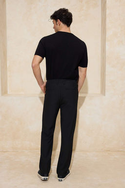 Siyah Erkek Gofre Mevsimlik Kumas Pantolon TMNSS26PL00005 - Trendyolmilla фото 12