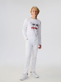 Slim Fit Erkek ?ocuk Okul Pantolonu