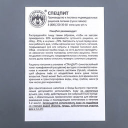 Сухой паек СпецПит ВАХТОВЫЙ Вариант 2 (ИРП-В2), 1,43 кг - Simaland фото 6