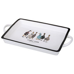 БЛЮДО С РУЧКАМИ LEFARD FAMILY FARM ПРЯМОУГ. 35,5*20*4 СМ  фото 4