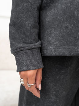 Эффект варенки! очень крутой лонгслив свитшот футер 3-х нитка петля ,графитовый - Binita фото 19