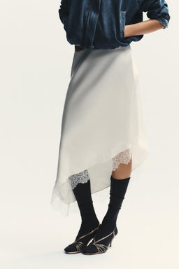 SATIN LACE SKIRT - Zara фото 3
