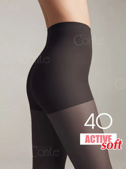 Колготки Conte Elegant Active Soft массажный эффект чёрные  фото 8