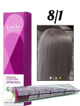 Стойкая краска 8/1 светлый блонд пепельный LondaColor