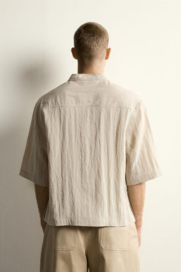 CAMISA POLO FLUIDA / Beige - Zara фото 3