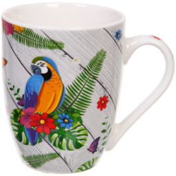 Цена за 2 шт. Кружка керамическая 350мл "Экзотические птицы"