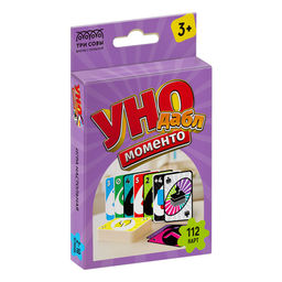 Игра карточная "Уно Моменто Дабл" 112 карточек (НИ_67062) 3+, "ТРИ СОВЫ"