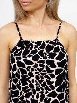 Сарафан женский, цвет черный бежевый