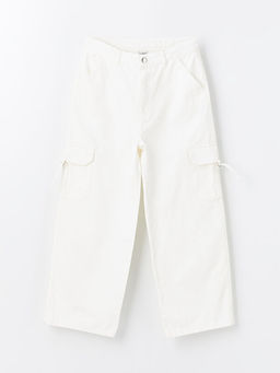 Basic Gabardin K?z ?ocuk Kargo Pantolon