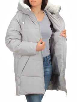 Y23-868 GRAY Куртка зимняя женская (тинсулейт) - Fashion фото 6