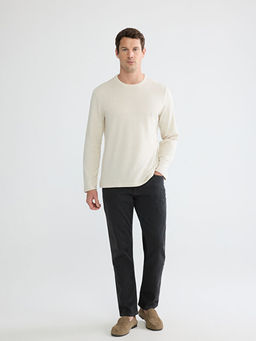 Regular Fit Bisiklet Yaka Erkek Sweatshirt