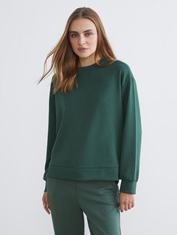 Bisiklet Yaka Oversize Kad?n Sweatshirt