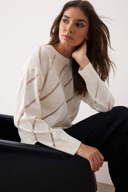 Siyah Ajurlu/Delikli Triko Kazak TWOAW24KZ00157 - Trendyolmilla фото 10