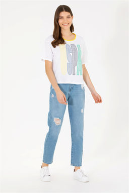 Женские голубые джинсовые брюки - U.s. polo assn фото 7
