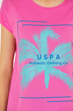 U. S. Polo Assn Женская розовая футболка с круглым вырезом - U.s. polo assn фото 7