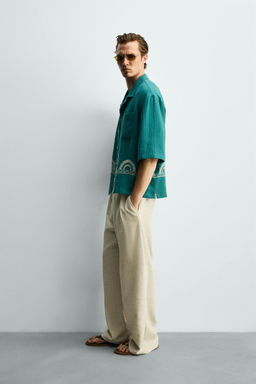 CAMISA BORDADO CENEFA / Azul pato - Zara фото 4