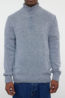 TRENDYOL MAN Vizon Casual Slim Fit Yunlu Yar?m Bal?kc? Dugmeli Triko Kazak TMNAW21KZ0394 - Trendyolmilla фото 28