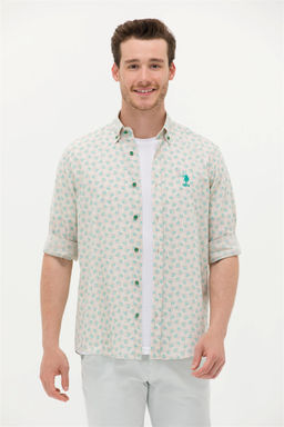 U. S. Polo Assn Мужская зеленая рубашка с длинным рукавом - U.s. polo assn фото 10