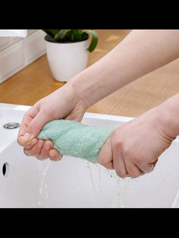 Салфетки для уборки 25x25 см, 3 шт: микрофибра, разноцветный - Фабрика снов фото 9