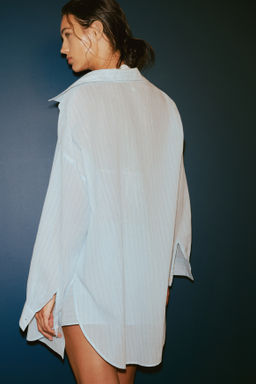 Camisa larga de algod?n - H&m фото 9