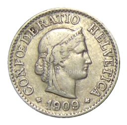 10 раппенов 1909 года Швейцария