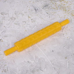 Цена за 2 шт. Скалка пластмассовая фигурная "Ромашки" 37*5см