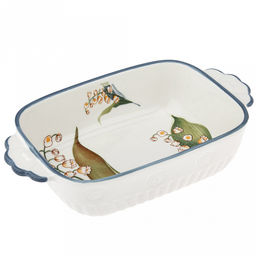 Ландыши Блюдо (шубница) фарфоровое 232х134х57мм, с ручками, с деколью, отводка, в индивидуальной коробке (Китай) - Домашняя Мода фото 10