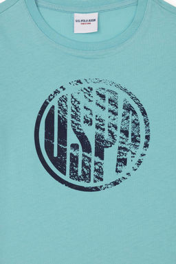 U. S. Polo Assn / Мятная базовая футболка с круглым вырезом для мальчиков - U.s. polo assn фото 8