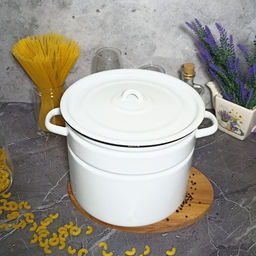 Кастрюля 9,0л 2с200/с без рис. белосн.