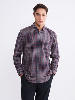 Regular Fit Uzun Kollu Ekose Erkek G?mlek