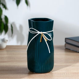 Ваза «Блез», h=20.5 см, керамика, зелёная
