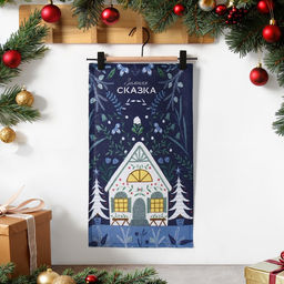 Полотенце новогоднее Доляна «Новогодняя сказка» 28×46 см, 100% хл, рогожка 164 г/м²