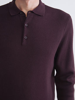 Polo Yaka Uzun Kollu Erkek Triko Kazak