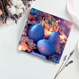 Набор 9 шоколадок "Со Светлой Пасхой (сиреневые яйца)"